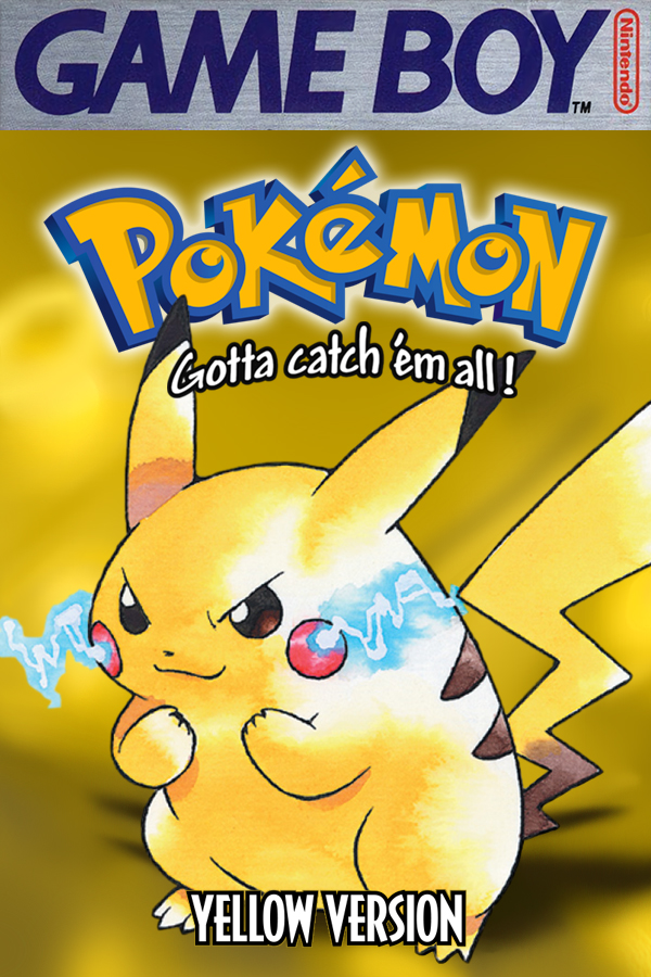 Pokemon Yellow Version (Game Boy) HQ Box Art by JadeLune on DeviantArt