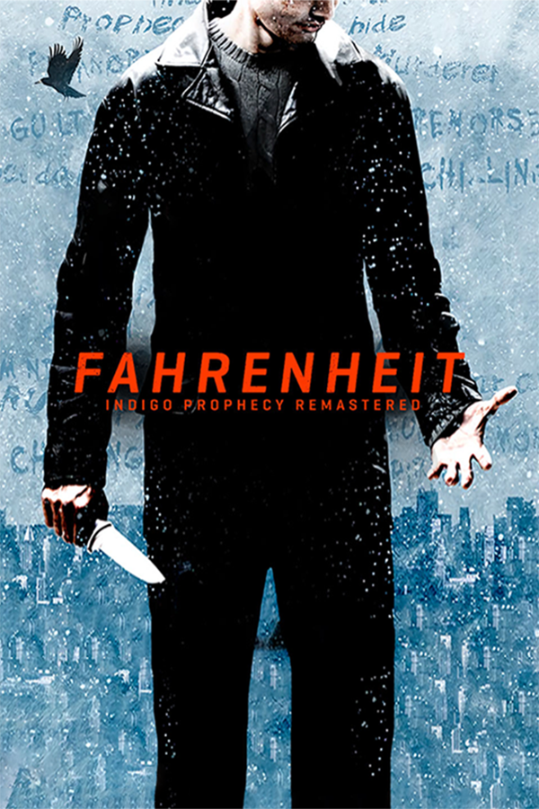 Fahrenheit indigo. Fahrenheit Постер игры. Фаренгейт игра обложка. Fahrenheit: Indigo Prophecy poster. Fahrenheit: Indigo Prophecy Remastered.