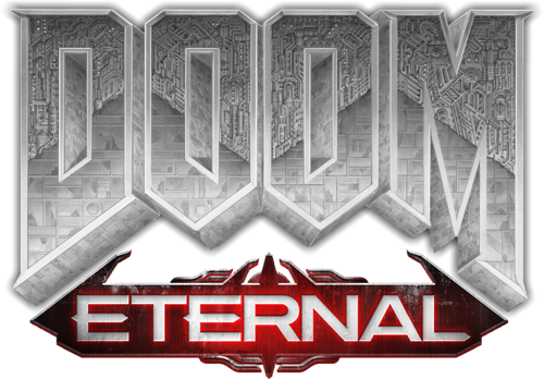 Надпись без рамки. Дум Этернал лого. Doom значок. Doom Eternal эмблема. Doom Eternal ярлык.
