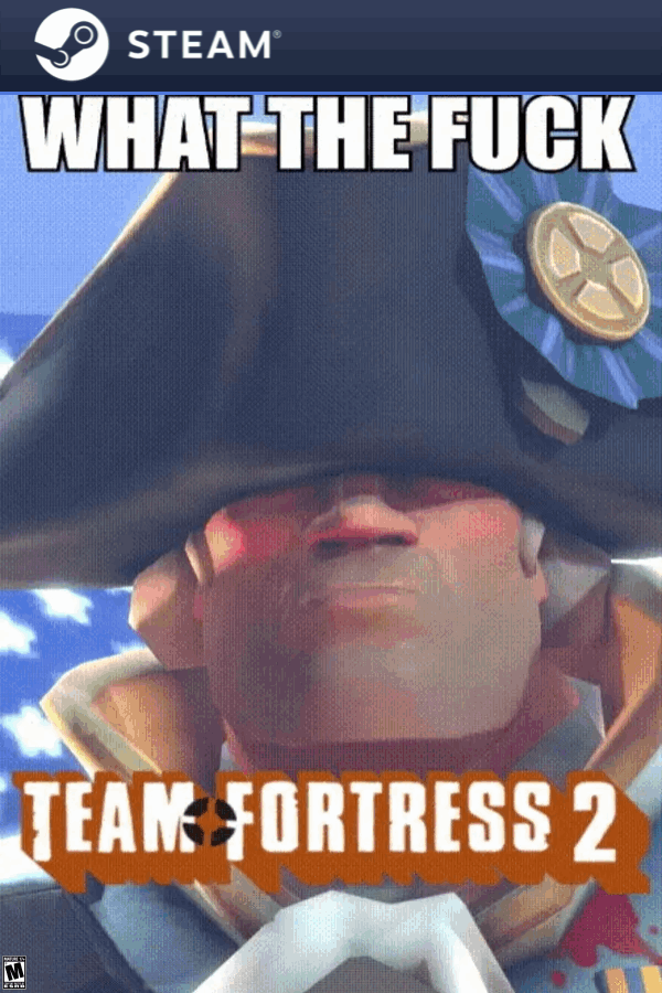 gif of soilder tf2 in front of an american flag firing off guns. Text: What the fuck is a kilometer?