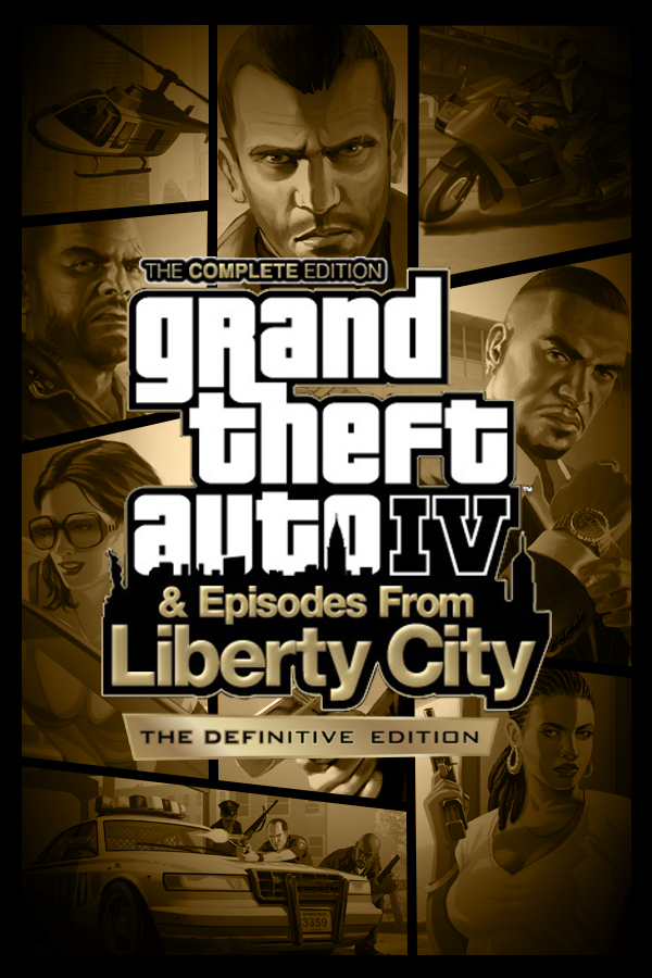 Grand Theft Auto IV (GTA 4) traditional cover art, logo, banner, and  thumbnail : r/steamgrid