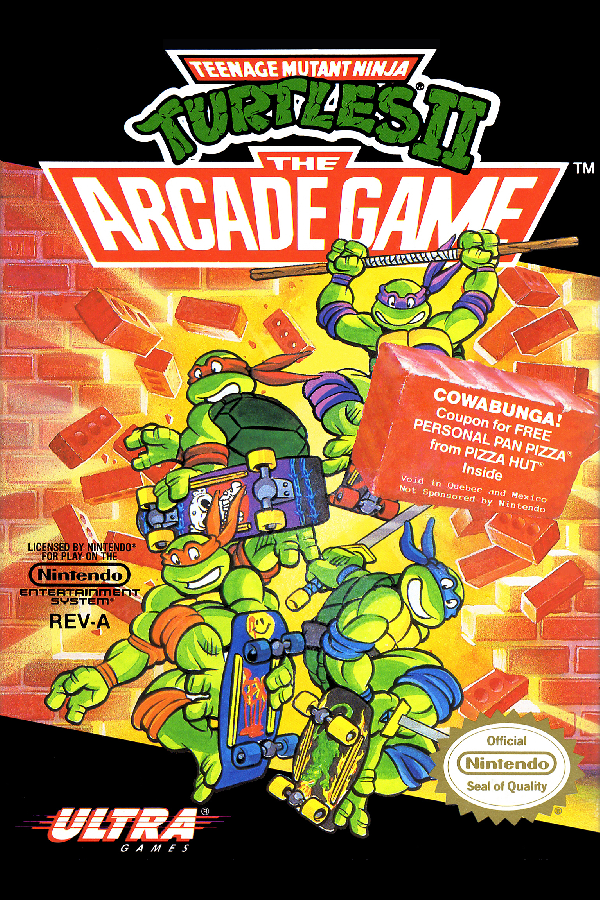 Teenage Mutant Ninja Turtles II: The Arcade Game cover art