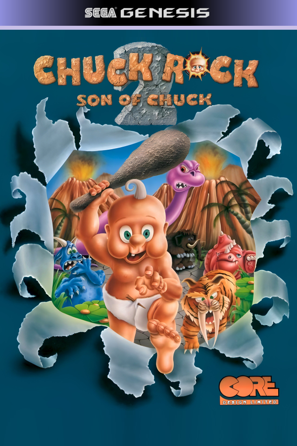 Chuck Rock II: Son of Chuck（チャックロックⅡ）【中古美品・Genesis