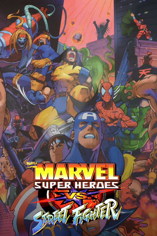 Marvel Super Heroes Vs Street Fighter Poster, 13 X 19