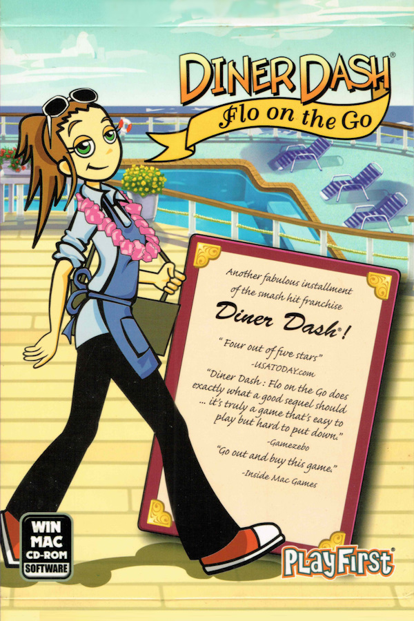 Diner Dash Flo on the Go & Diner Dash Hometown Hero Jewel Case PC Game 