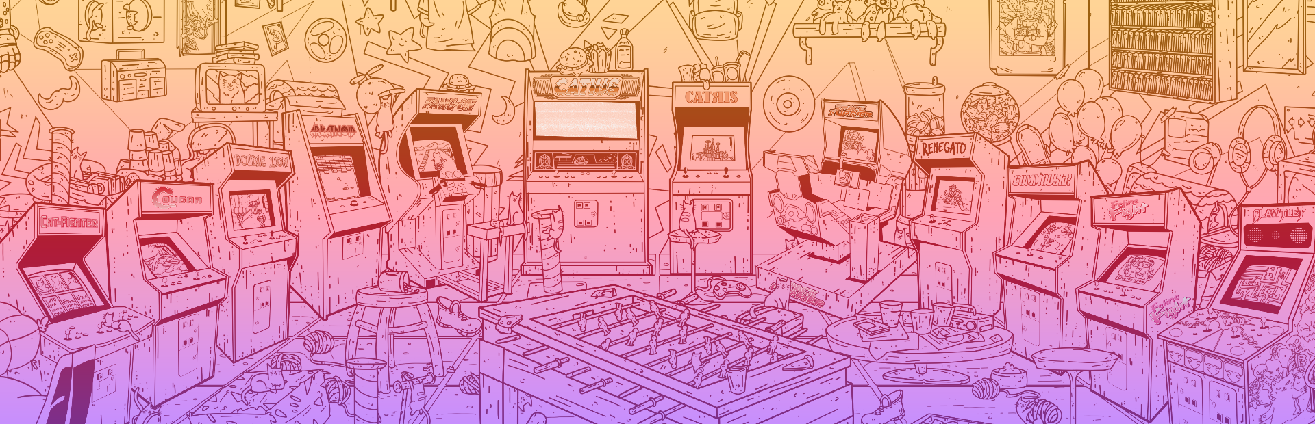 An Arcade Full of Cats