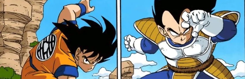 Drawing of Goku vs Vegeta — Hive