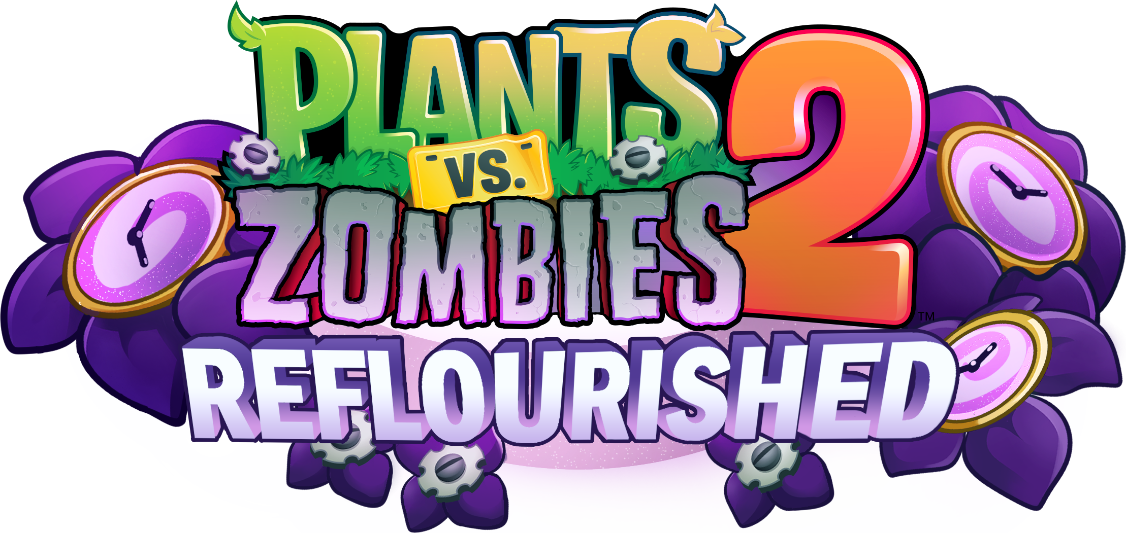 Plants zombies 2 reflourished. Растения против зомби 2 логотип. Plants vs Zombies логотип. PVZ Cerebrawl Ноты фортепиано. Reflourished.