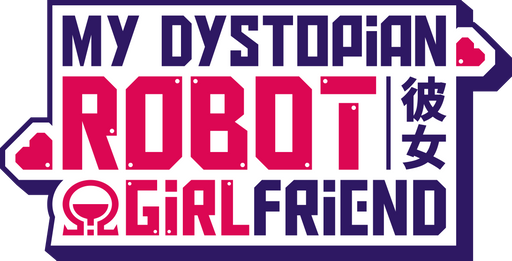 Logo for Factorial Omega My Dystopian Robot Girlfriend by