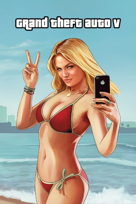 Grand Theft Auto V Bikini Selfie Girl w/ iFruit Phone Store Display Promo  Poster